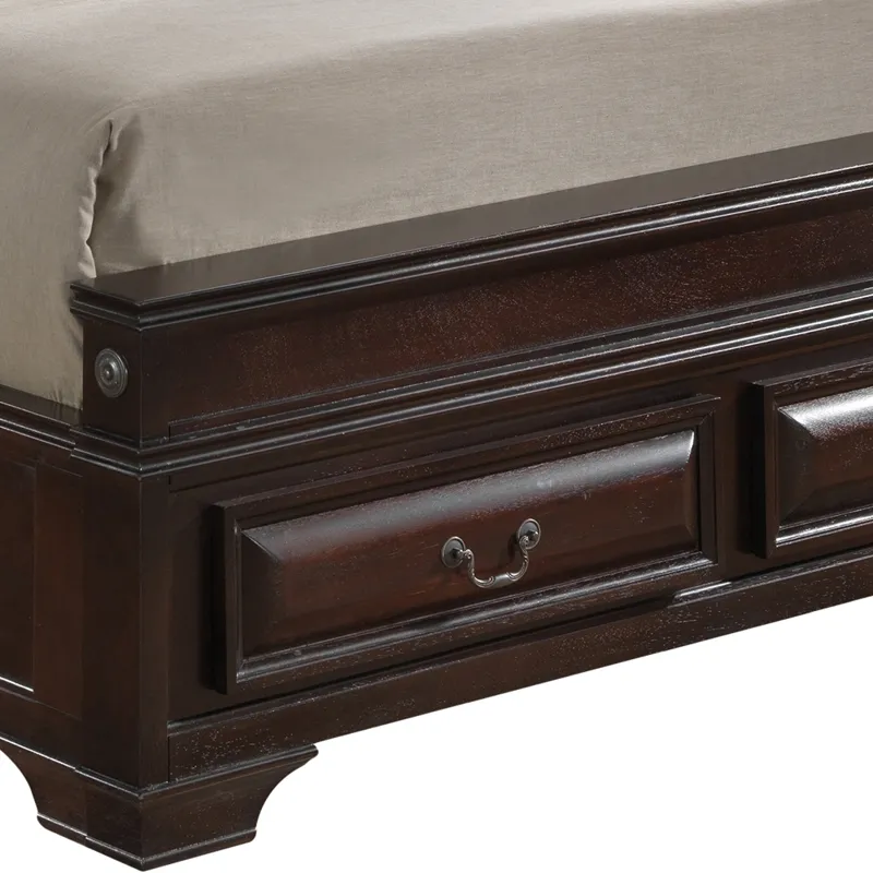 Lavita - G8875E-QB5 Queen Storage Bed - Cappuccino