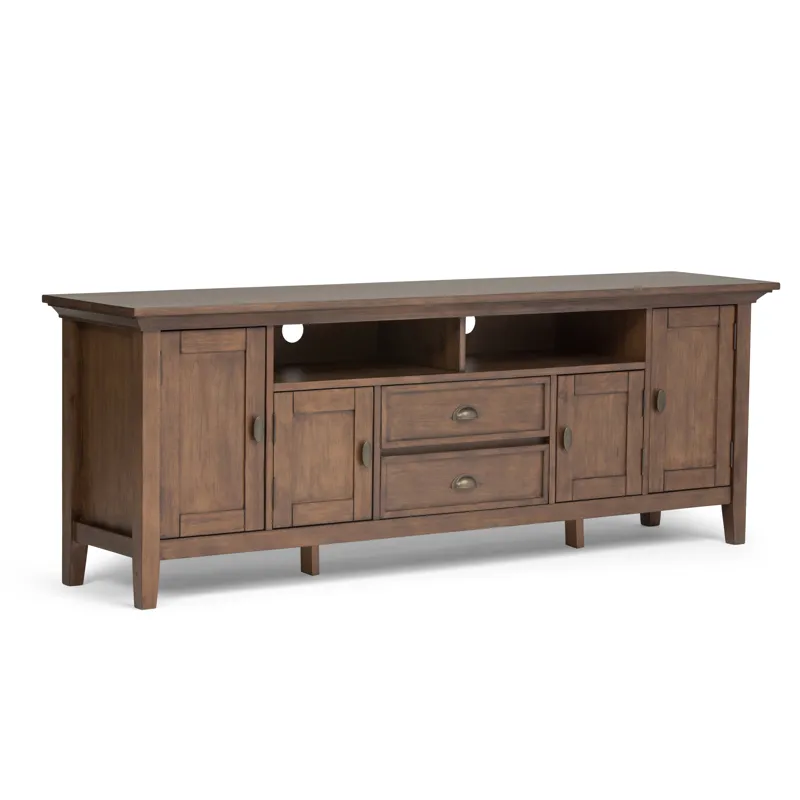 Redmond - 72\" TV Media Stand - Rustic Natural Aged Brown