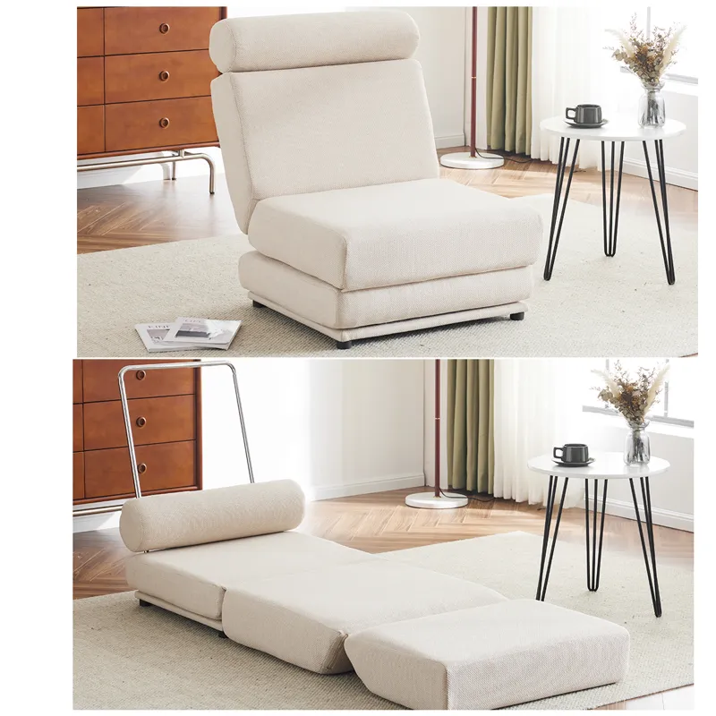 Single Sofa Chair Foldable Single Sofa Bed With Pillow, Portable Foldable Sofa Bed, Leisure Sofa Cha