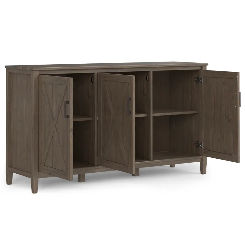 Ela - Wide Storage Cabinet - Smoky Brown