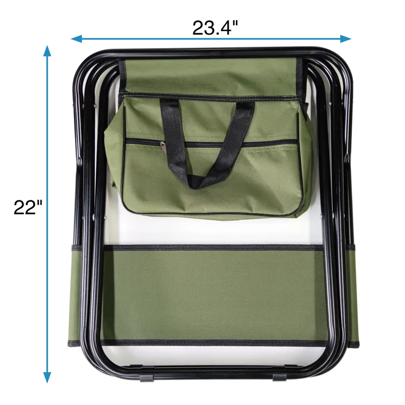 Folding Outdoor Chairs With Storage Bag, Portable Chair For Indoor, Outdoor Camping, Picnics And Fis