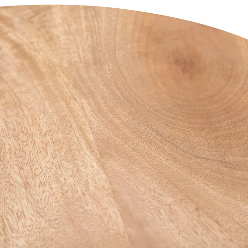 Demy - Metal and Wood Accent Table - Natural / Black