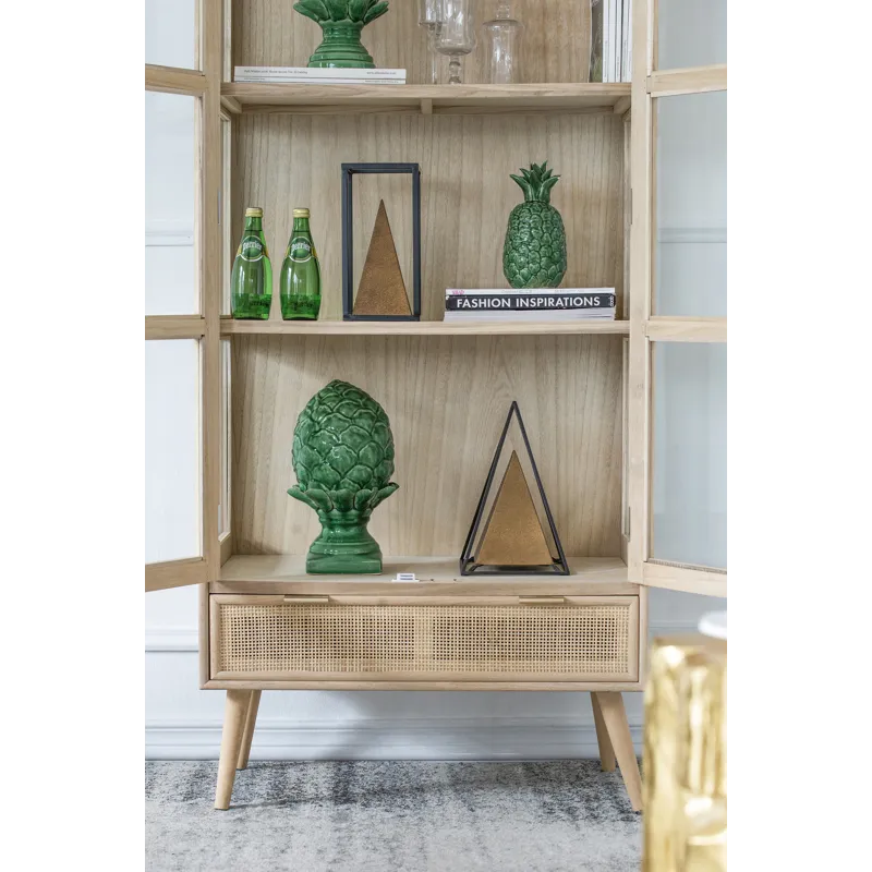 Tall Wooden Cabinet - Brown