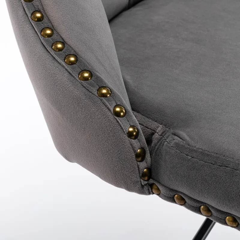 Swivel Velvet Barstools Adjusatble Seat Height , Modern Upholstered Bar Stools With Backs Comfortabl