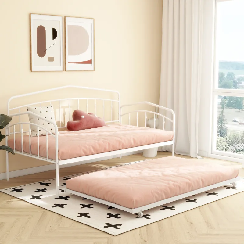Fox - Twin Daybed With Twin Trundle - White