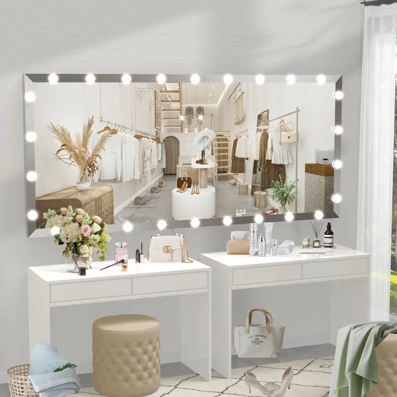 Hollywood - Full Length Mirror With Lights Oversized Full Body Vanity Mirror With 3 Color Modes Ligh