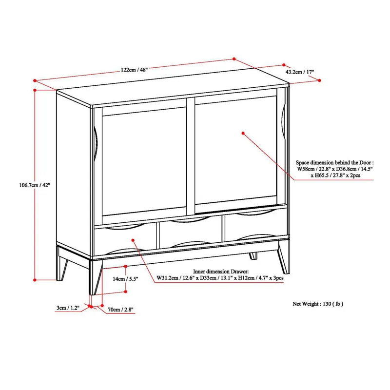 Harper - Medium Storage Cabinet - Walnut Brown