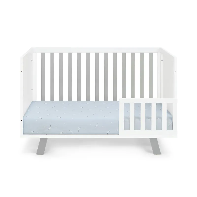 Livia - 3-in-1 Convertible Island Crib - White/Gray