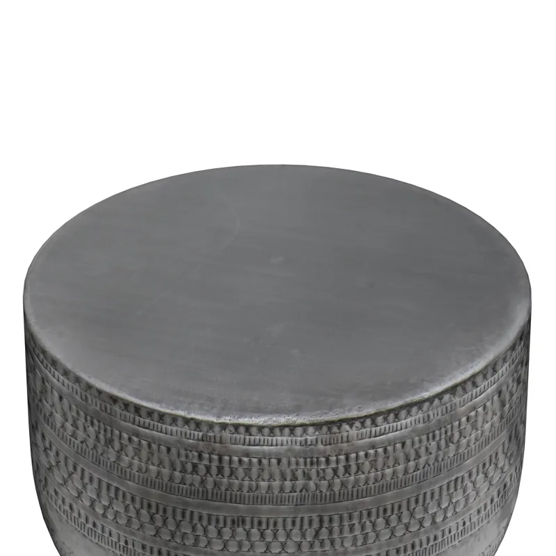 Johnsen - Metal Coffee Table - Antique Silver