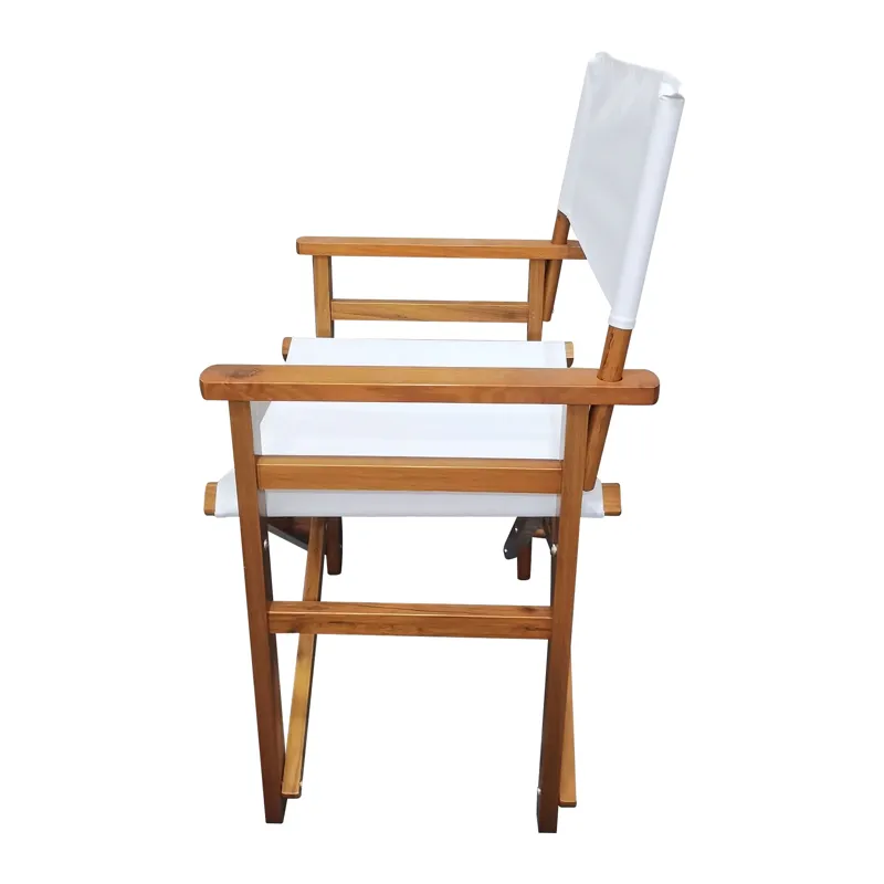 Folding Director Chair Canvas (Set of 2) - White