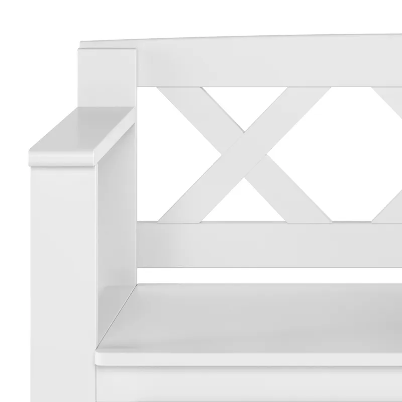 Amherst - Small Entryway Storage Bench - White
