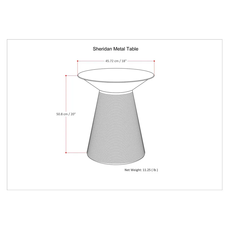 Sheridan - Metal Accent Table - Aged Copper