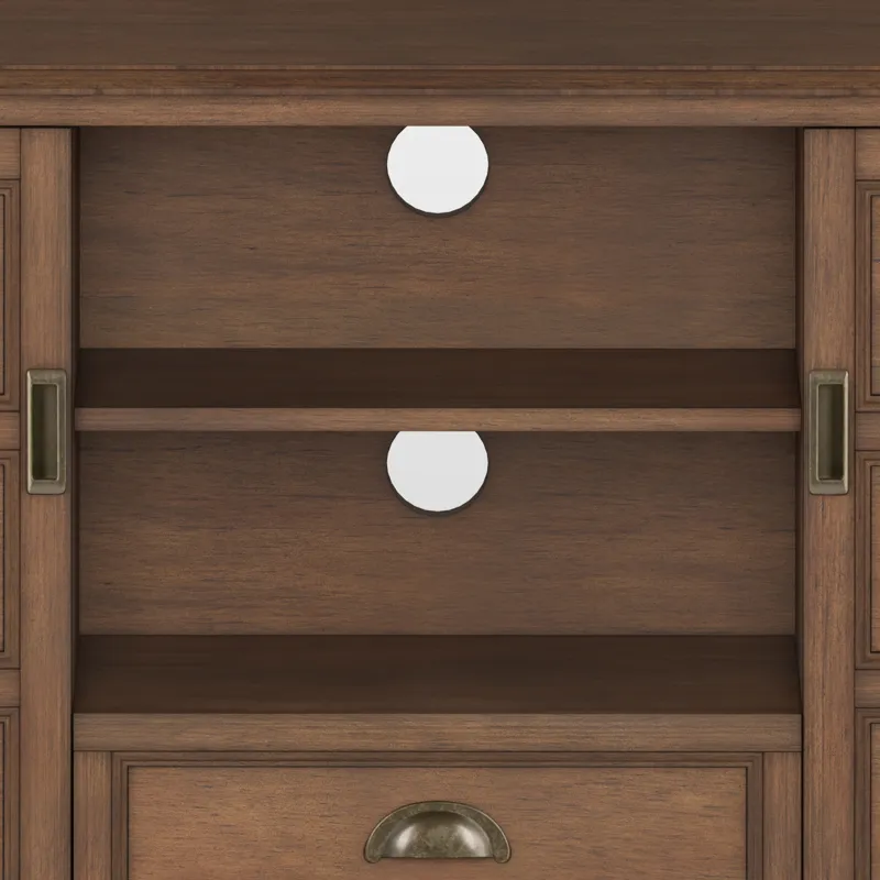 Burlington - Tall TV Media Stand - Rustic Natural Aged Brown