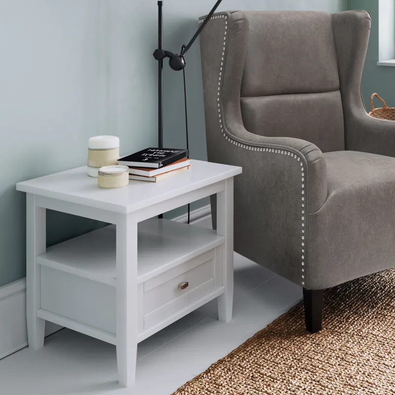 Warm Shaker - End Table - White