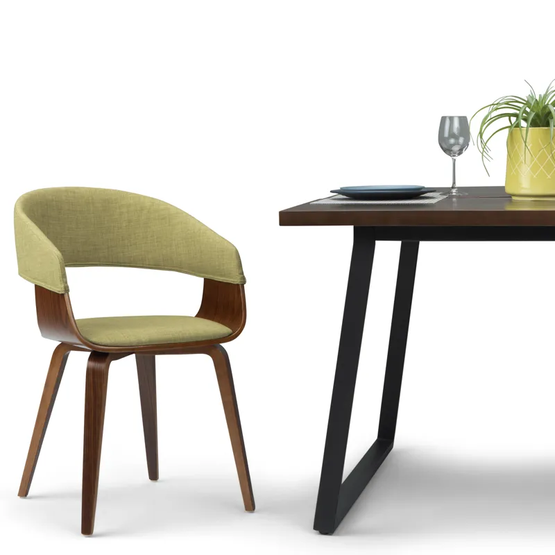 Lowell - Bentwood Dining Chair - Acid Green / Dark Brown