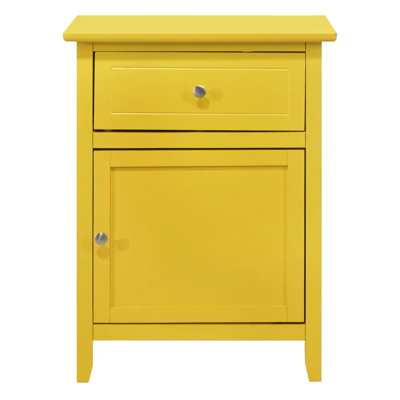 Izzy - G1402-N 1 Drawer /1 Door Nightstand - Yellow