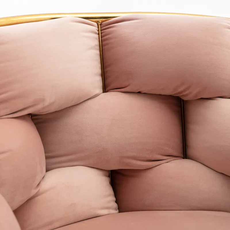 Luxury Modern Simple Leisure Velvet Single Sofa Chair Bedroom Lazy Person Household Dresser Stool Ma