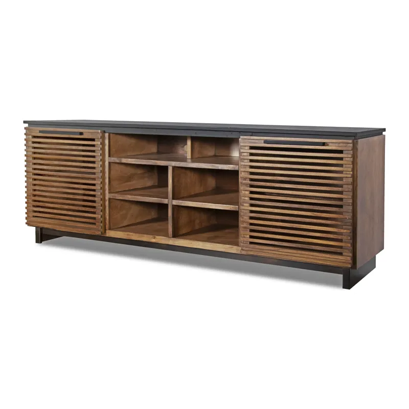 Graceland - 85" TV Stand - Bourbon / Black