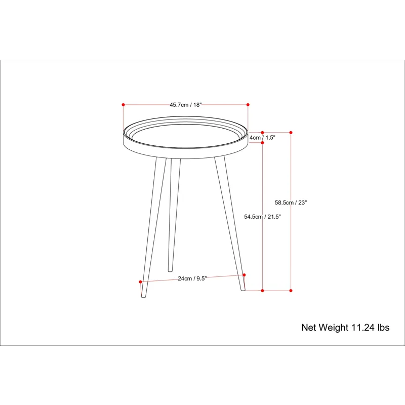 Clairmont - Round Side Table - Cognac