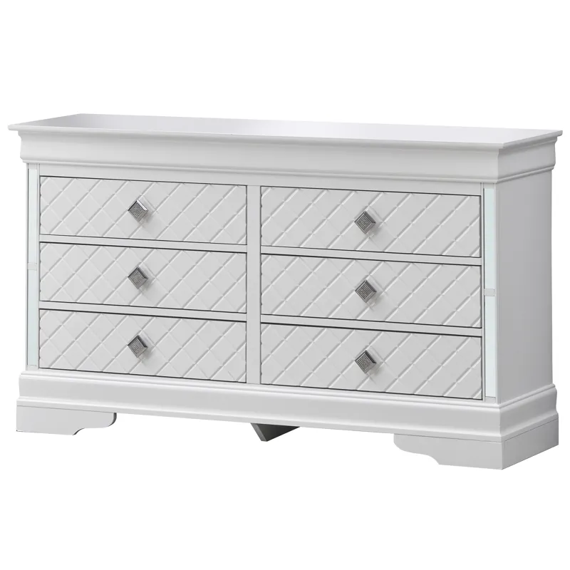Verona - Stylish Dresser - Silver Champagne