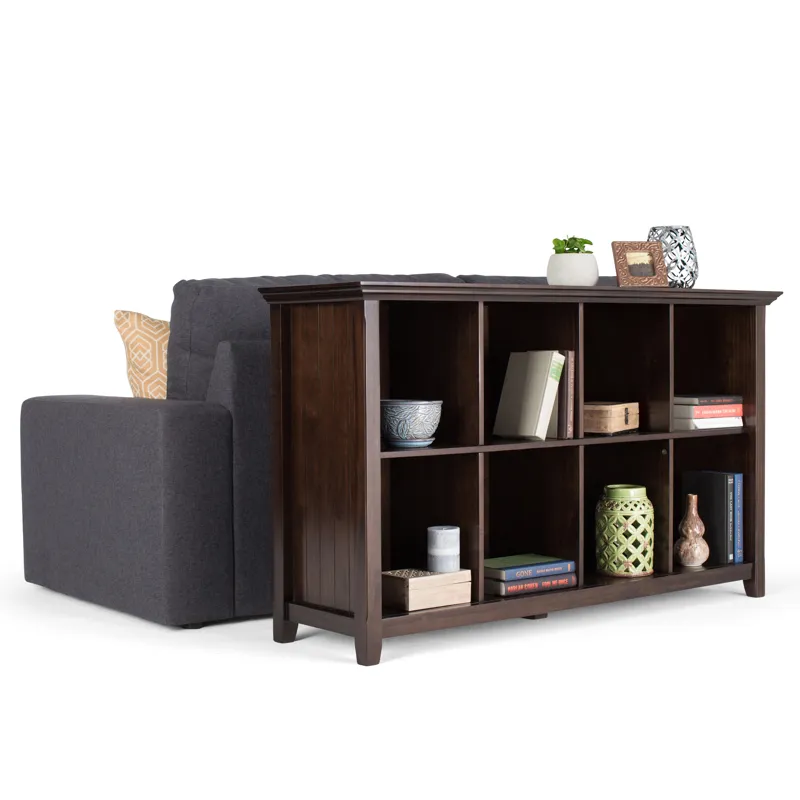 Acadian - 8 Cube Storage Sofa Table - Brunette Brown
