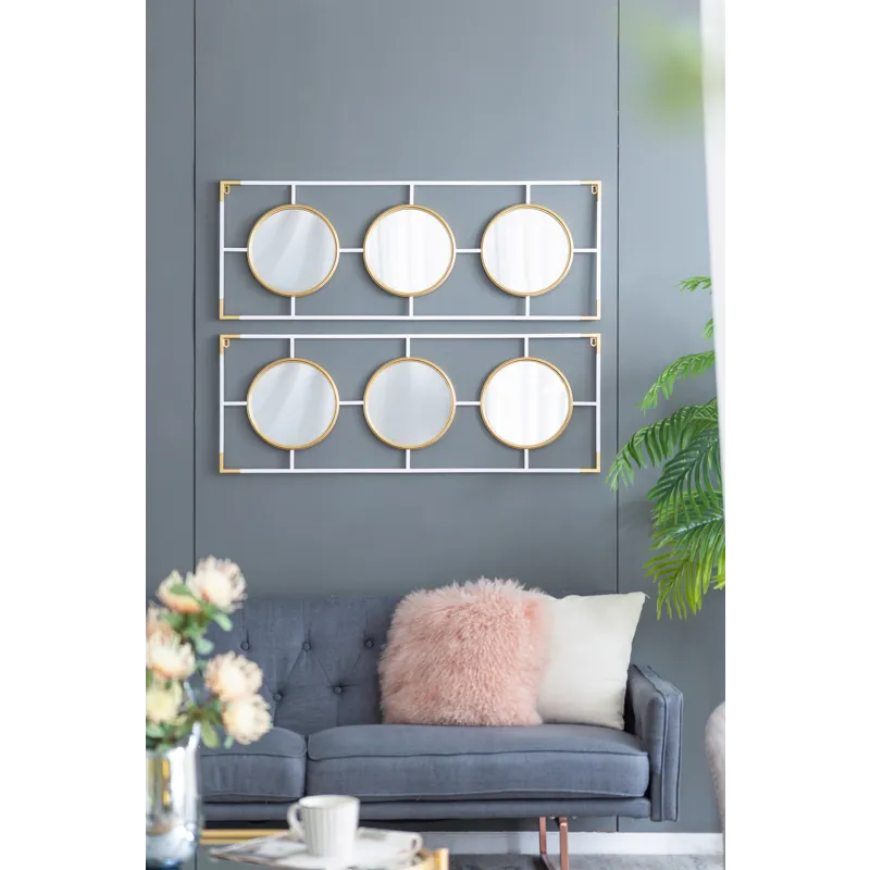 Frame With Mirror - Gold / White