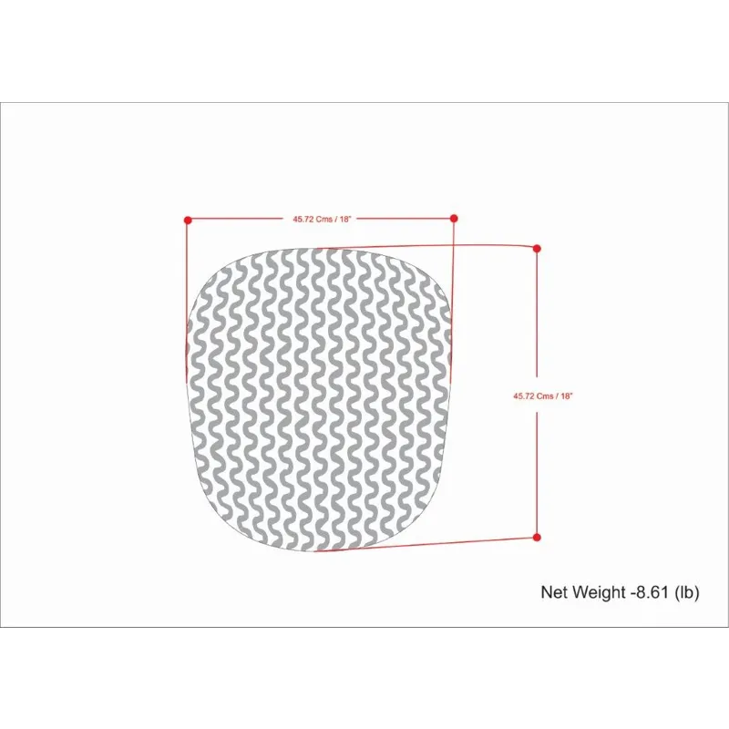 Wynne - Round Knitted Outdoor / Indoor Pouf - Orange