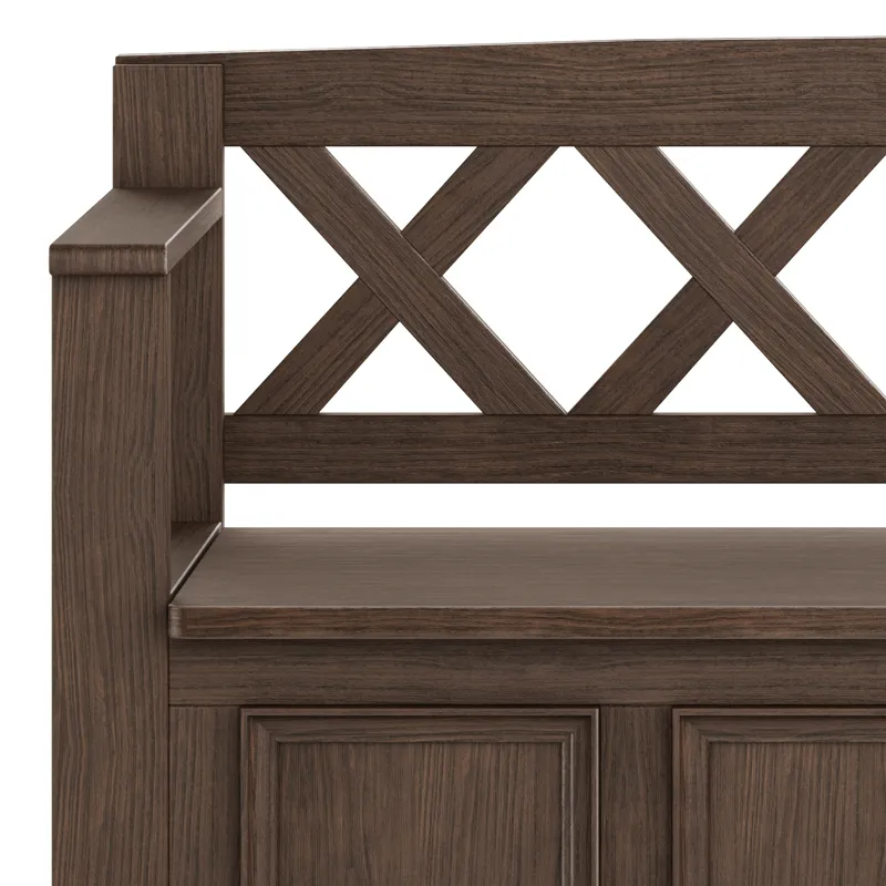 Amherst - Entryway Storage Bench - Farmhouse Brown