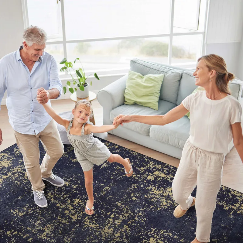 5\' x 8\' Area Rug For Bedroom, Washable Rug, Low-Pile, Non-Slip, Non-Shedding, Foldable, Kid & Pet 