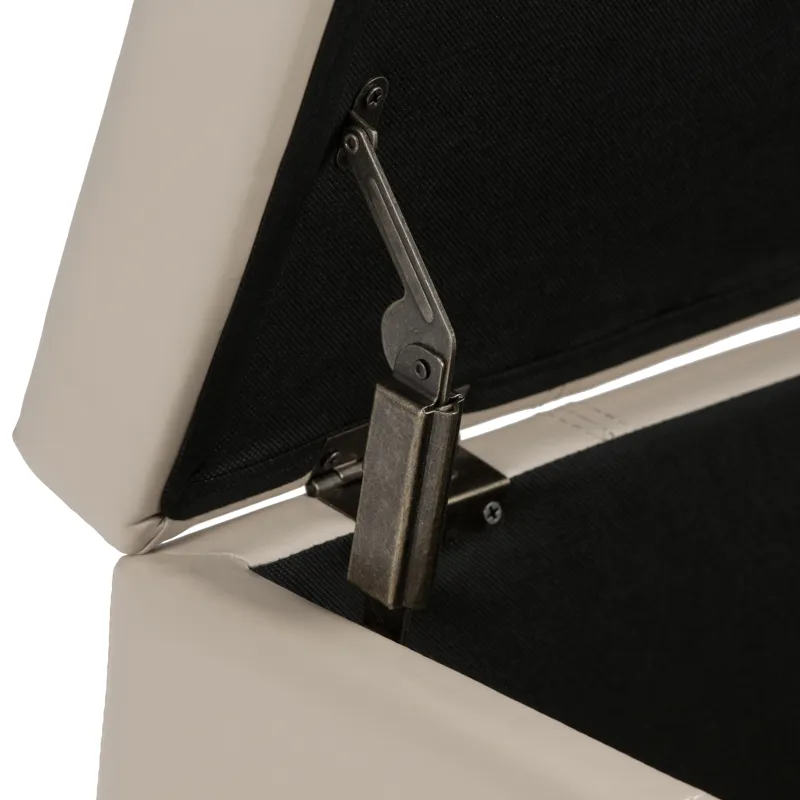Dover - Storage Ottoman Bench - Satin Cream