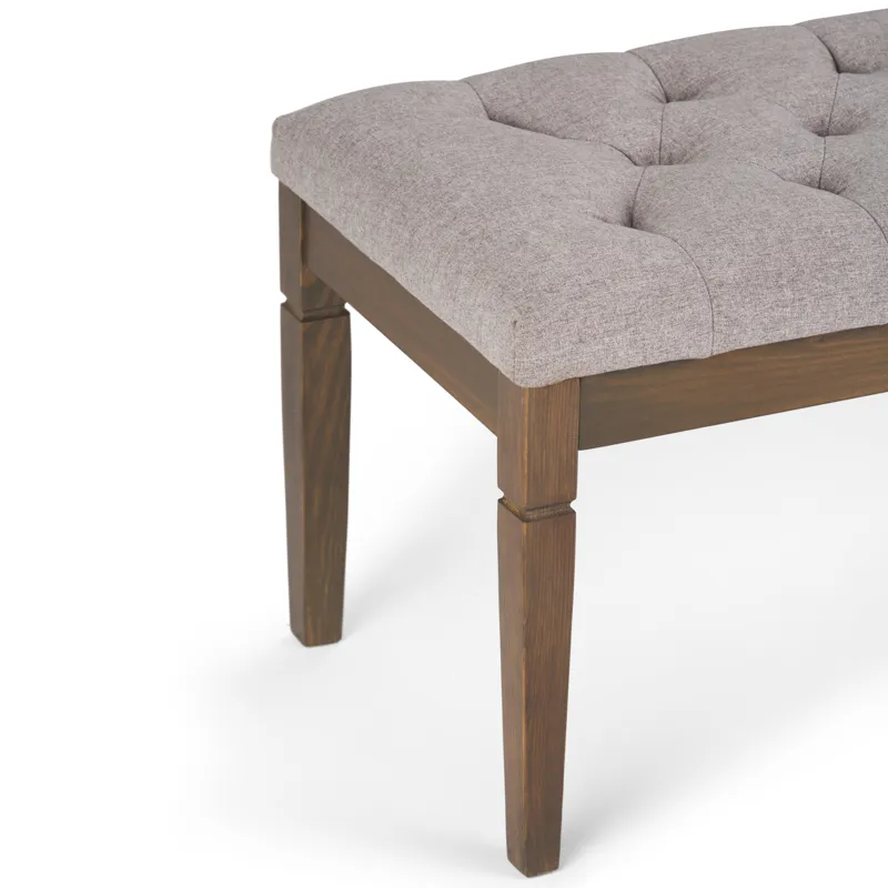 Waverly - Tufted Ottoman Bench - Cloud Grey