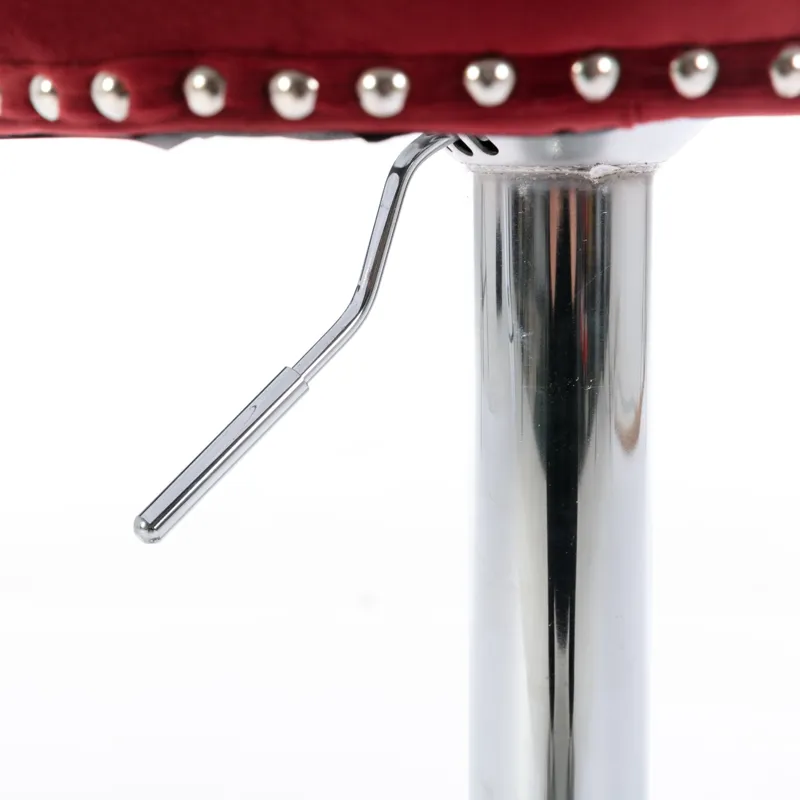 Swivel Velvet Barstools Adjusatble Seat Height From 25-33\", Chrome Base Bar Stools With Backs Comfo