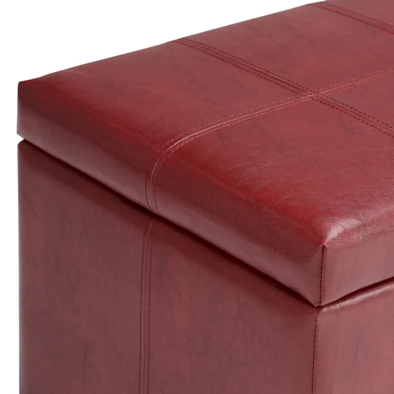 Dover - Storage Ottoman Bench - Radicchio Red