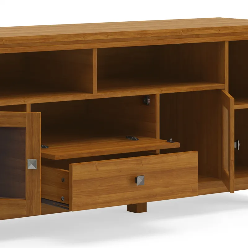 Cosmopolitan - 72\" Wide TV Media Stand - Light Golden Brown