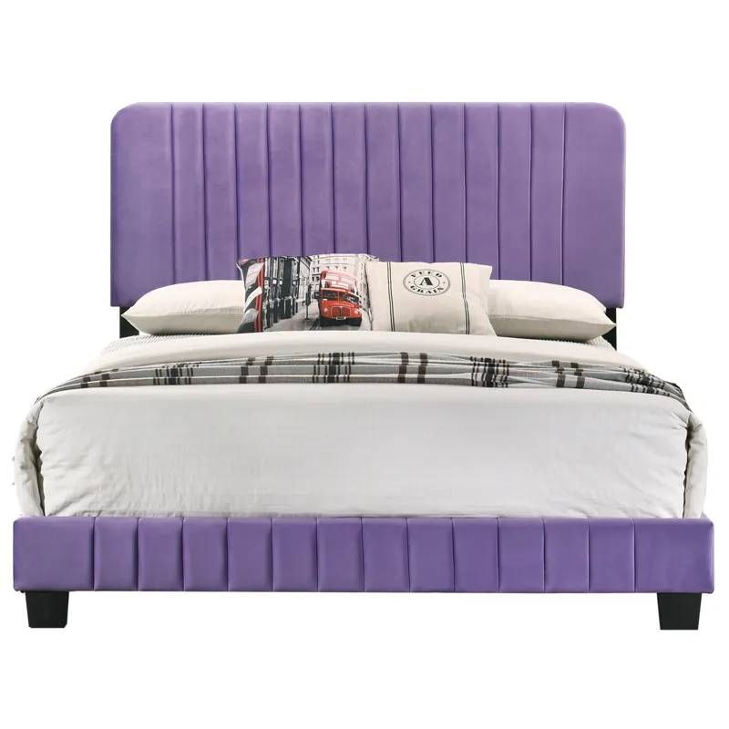 Lodi - G0502-QB-UP Queen Bed - Purple