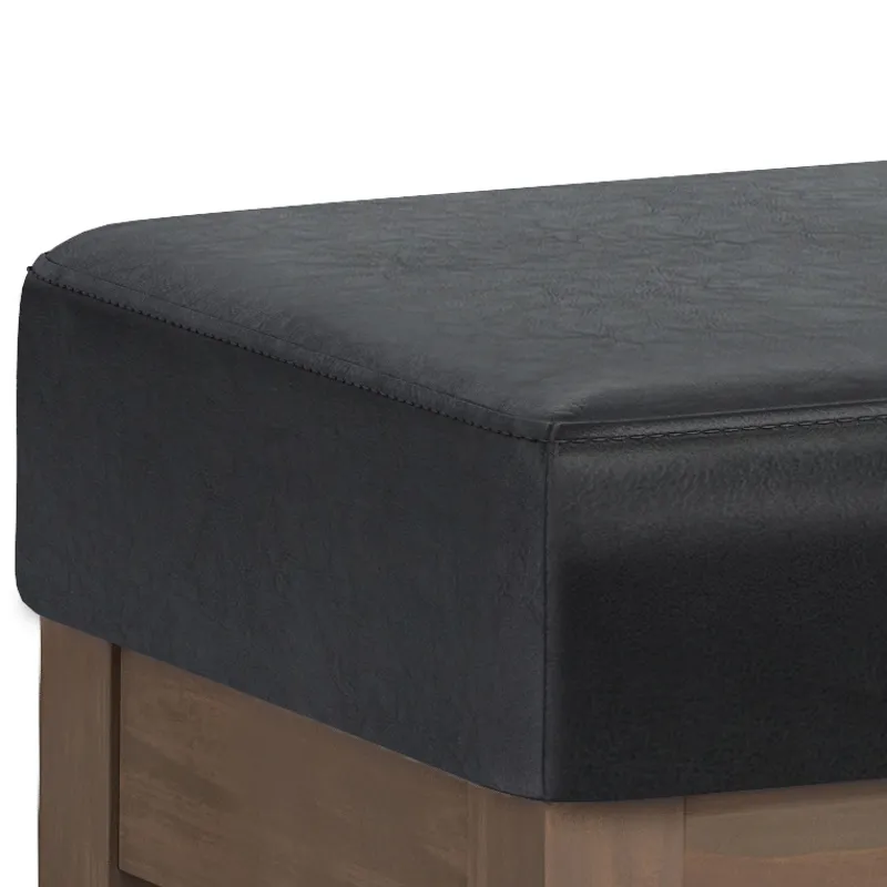 Milltown - Large Ottoman Bench - Midnight Black