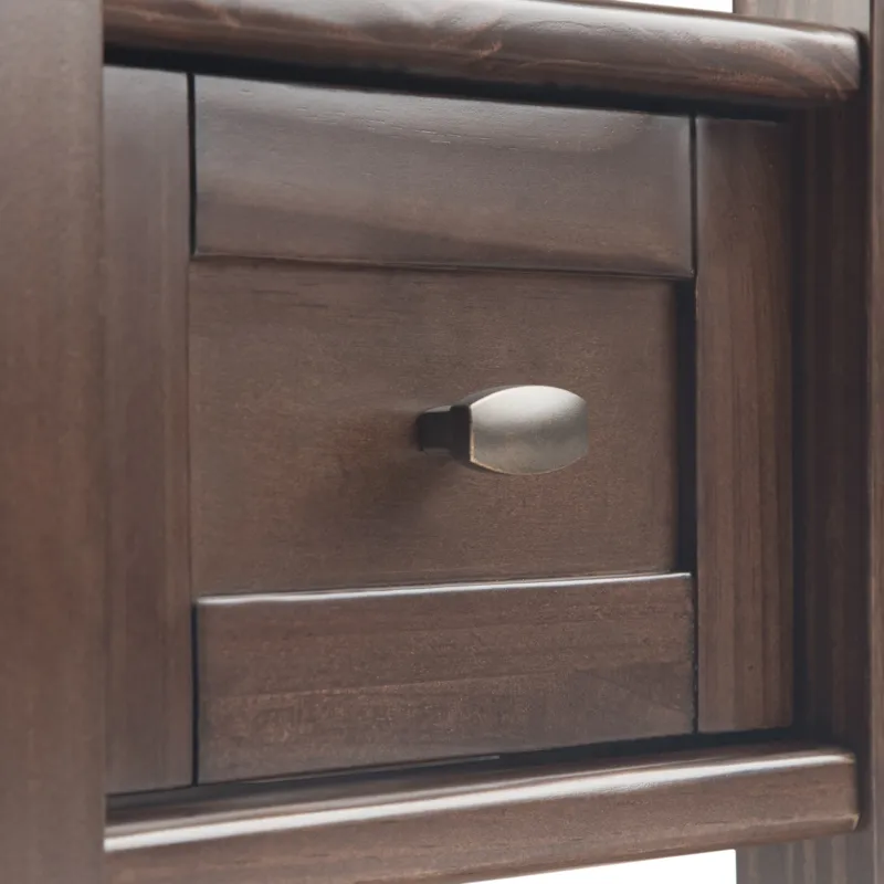 Warm Shaker - Narrow Side Table - Tobacco Brown