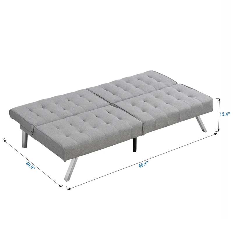 Futon Sofa Bed - Gray