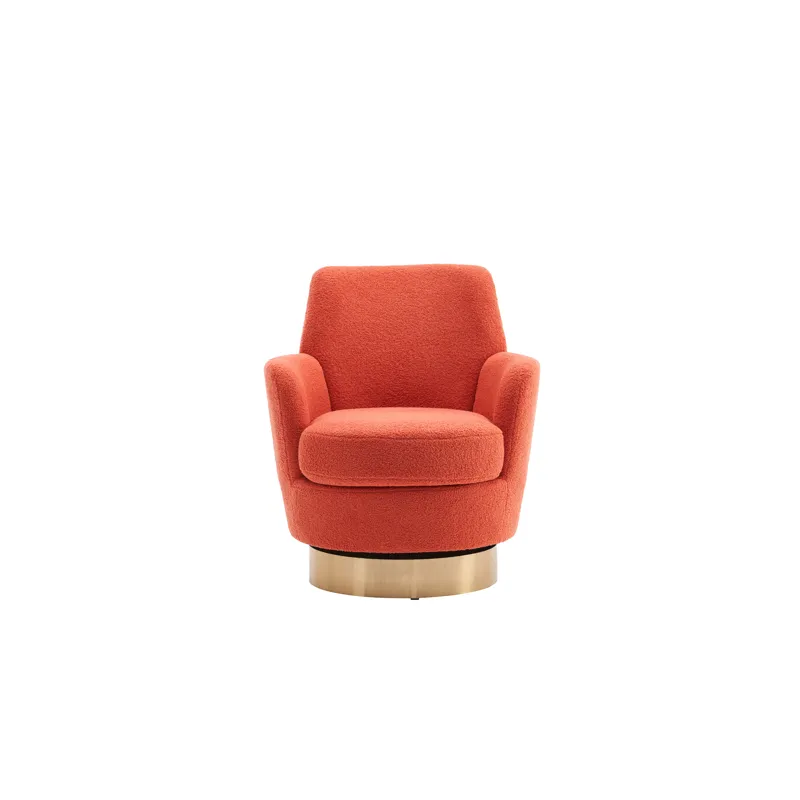 Teddy Swivel Barrel Chair, Swivel Accent Chairs Armchair For Living Room, Reading Chairs For Bedroom
