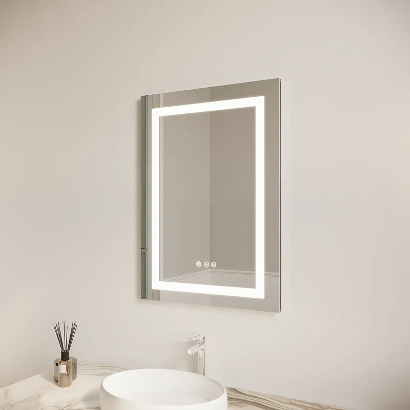 26X20\" Bathroom Medicine Cabinet With LED Mirror, Anti-Fog, Waterproof, 3000K~6000K Single Door Lig