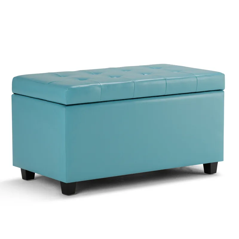 Cosmopolitan - Storage Ottoman - Soft Blue