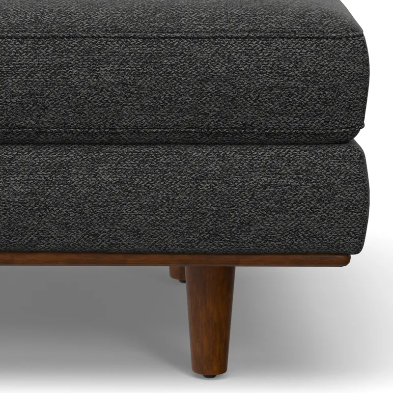 Morrison - Large Rectangular Ottoman - Charcoal Grey