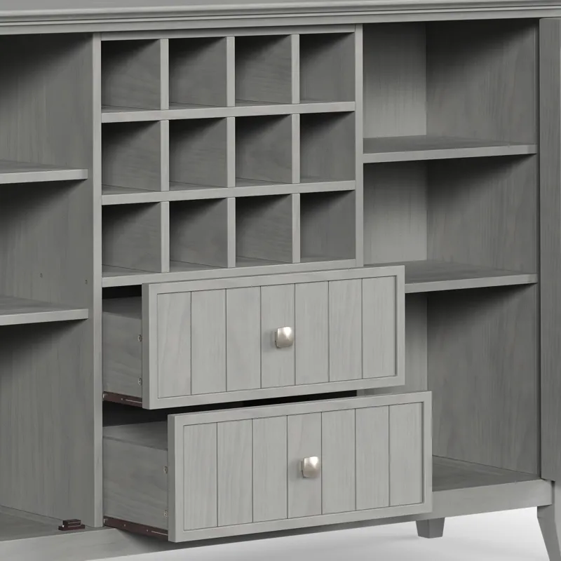 Bedford - Sideboard Buffet and Wine Rack - Fog Grey