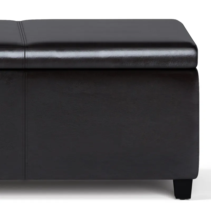 Avalon - Extra Large Storage Ottoman Bench - Tanners Brown