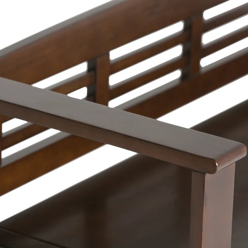 Adams - Entryway Storage Bench - Rustic Medium Brown