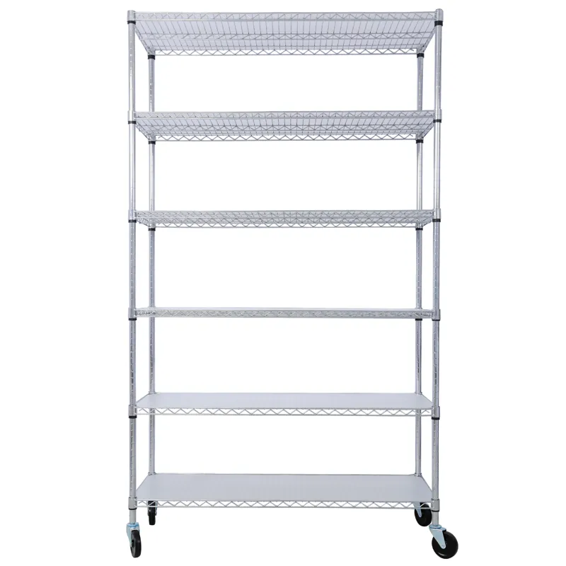 6 Tier 6000Lbs Capacity Nsf Metal Shelf Wire Shelving Unit, Heavy Duty Adjustable Storage Rack With 