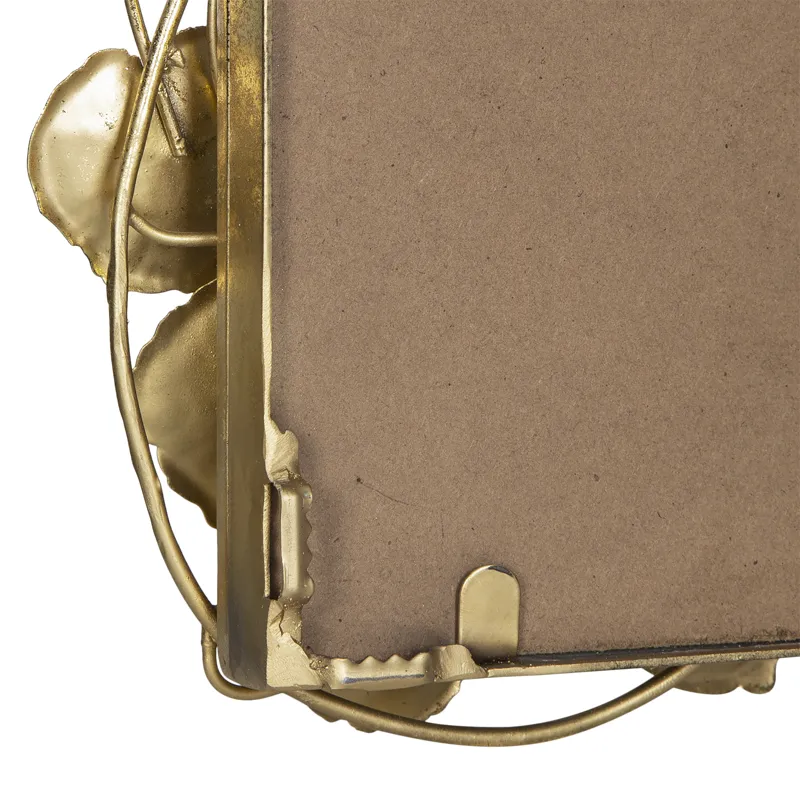 Stella Full Length Mirror With Leaf Accents, Floor Miiror For Living Room Bedroom - Golden