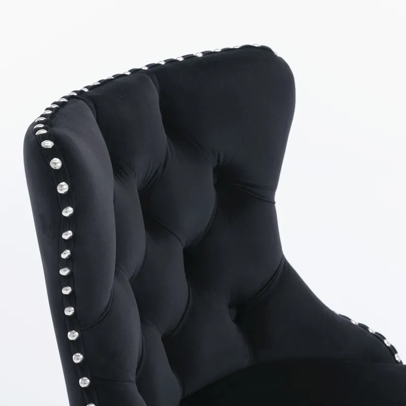 Swivel Velvet Barstools Adjusatble Seat Height From 25-33\", Modern Upholstered Chrome Base Bar Stoo