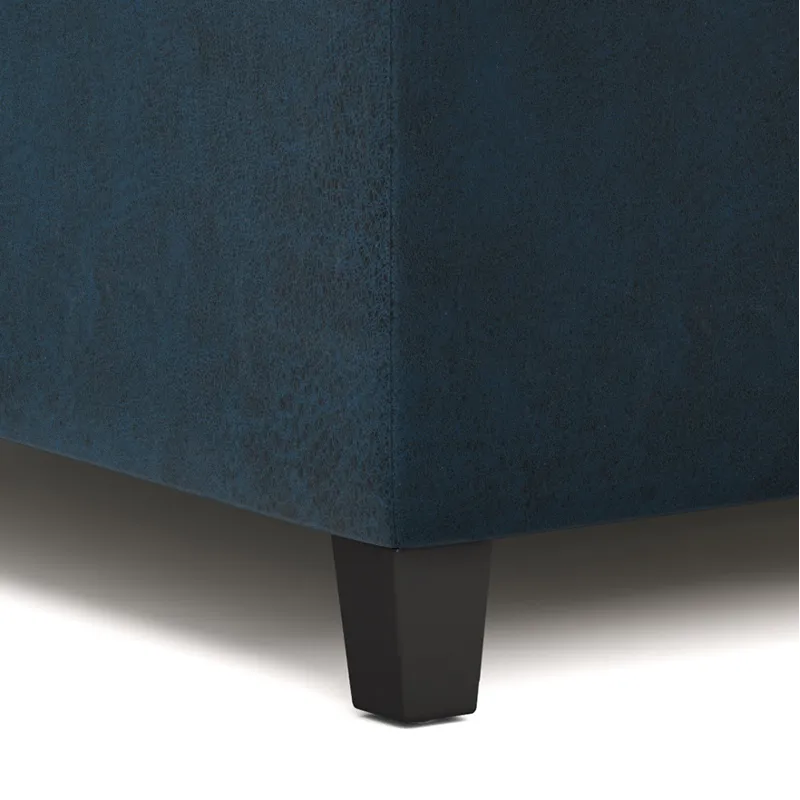 Harrison - Coffee Table Storage Ottoman - Distressed Dark Blue