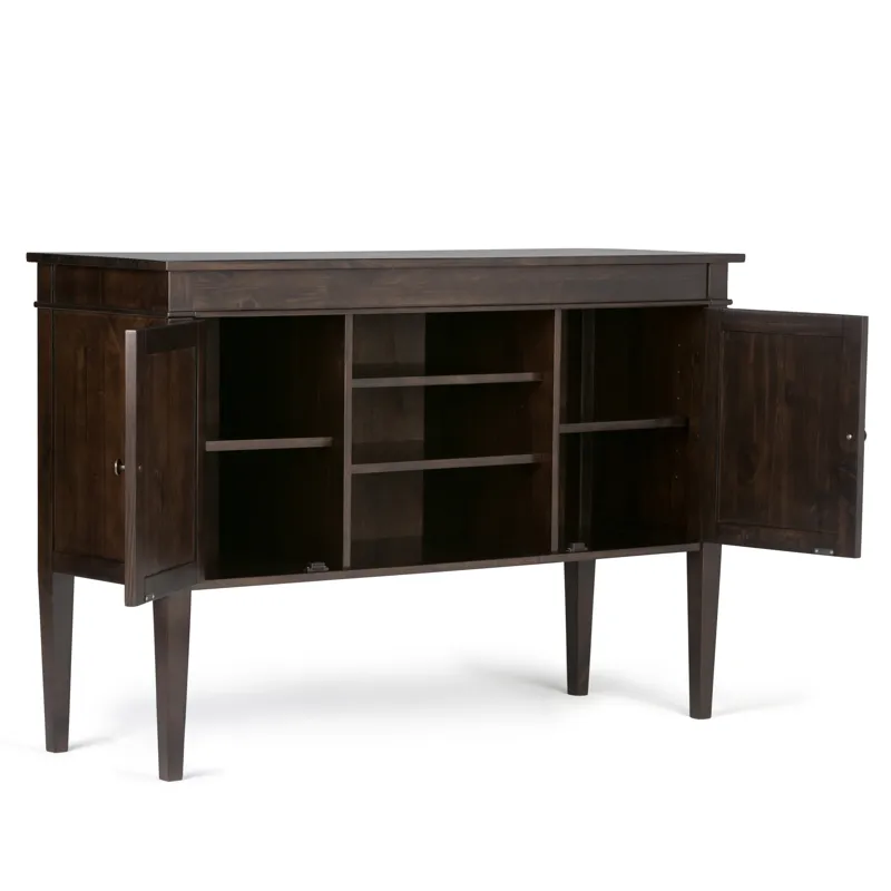 Carlton - Tall TV Media Stand - Dark Tobacco Brown